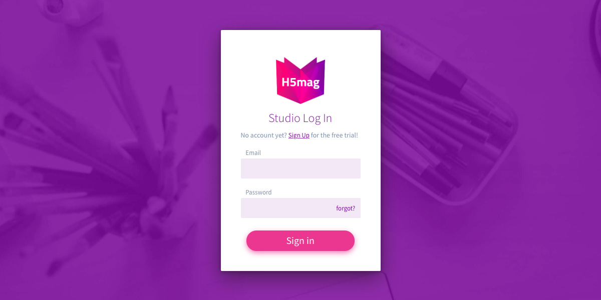 Login screen