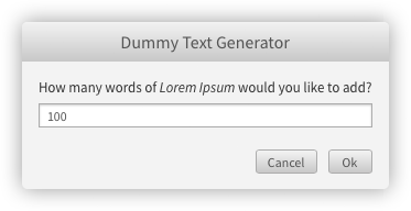 Dummy text generator