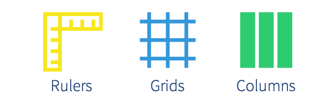 Rulers, grids and columns