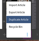 Article options